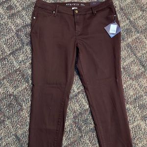 NWT Ava & Viv Burgundy Skinny Jeans